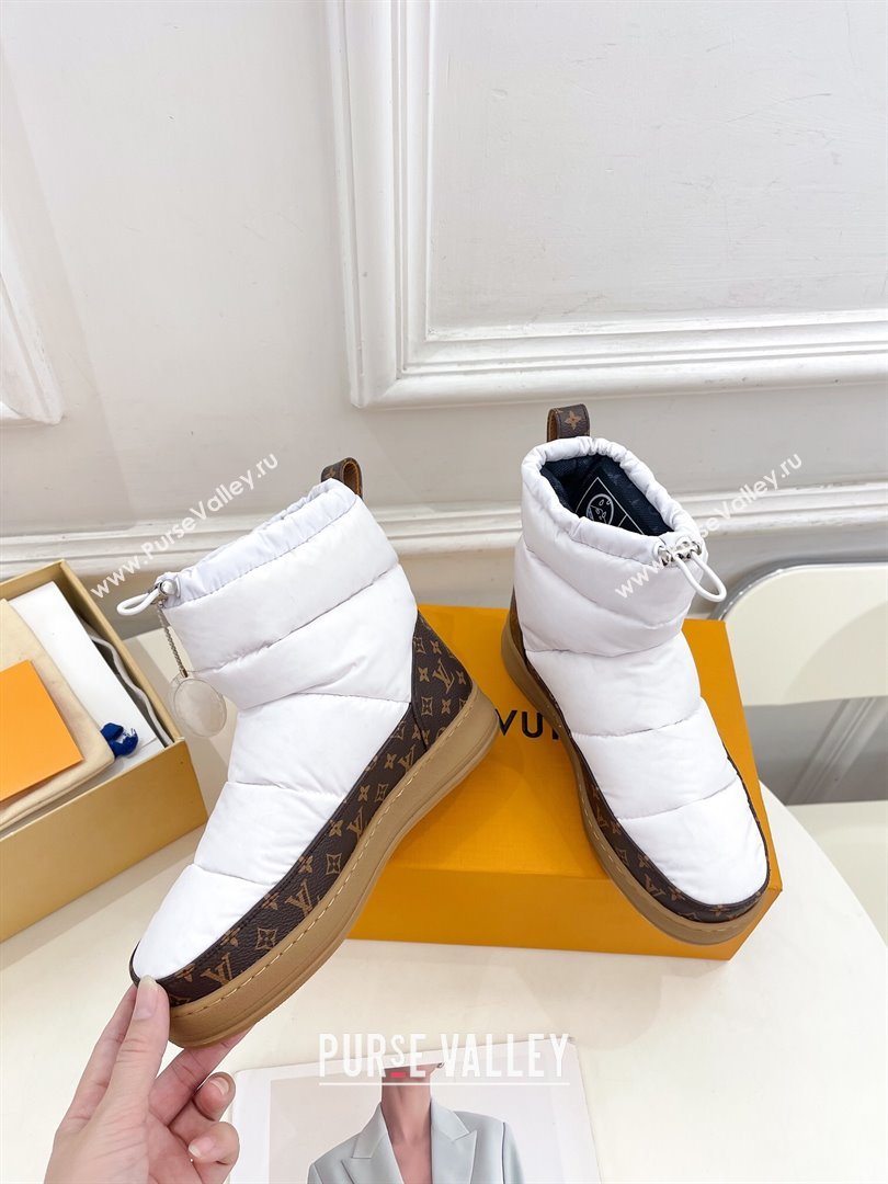 Louis Vuitton LV Cloud Ankle Boots in Nylon and Monogram canvas White 2024 1ADD4Q (MD-241122067)