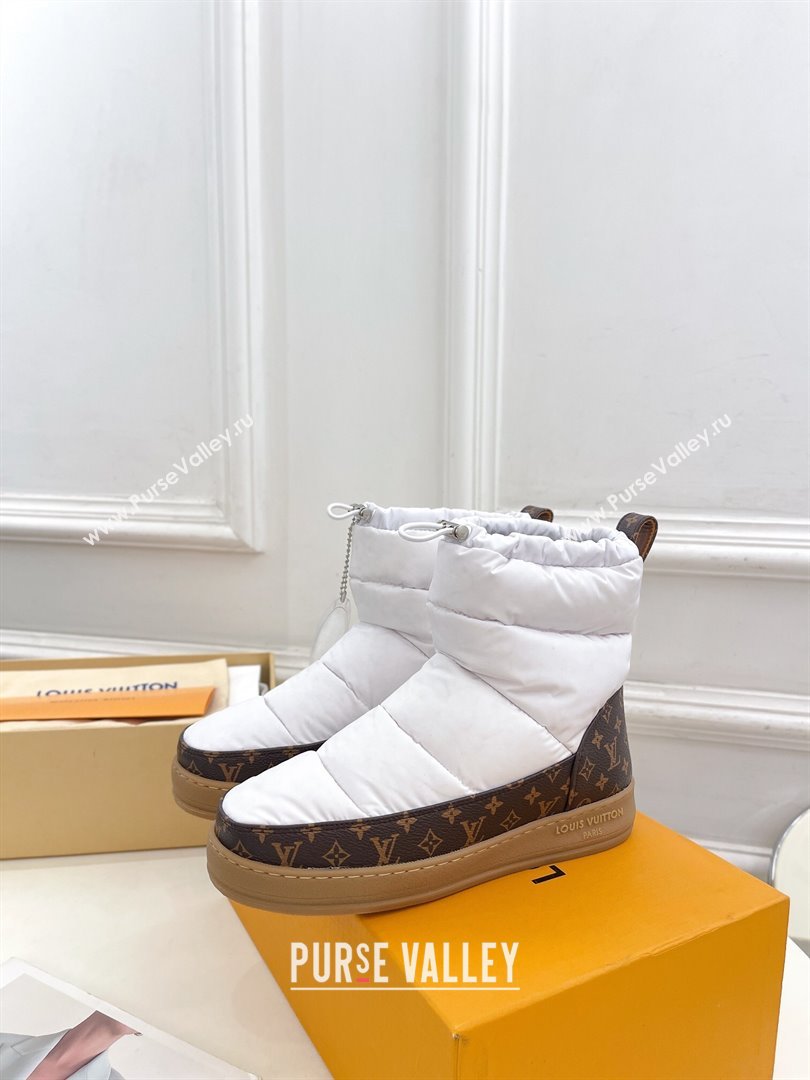 Louis Vuitton LV Cloud Ankle Boots in Nylon and Monogram canvas White 2024 1ADD4Q (MD-241122067)