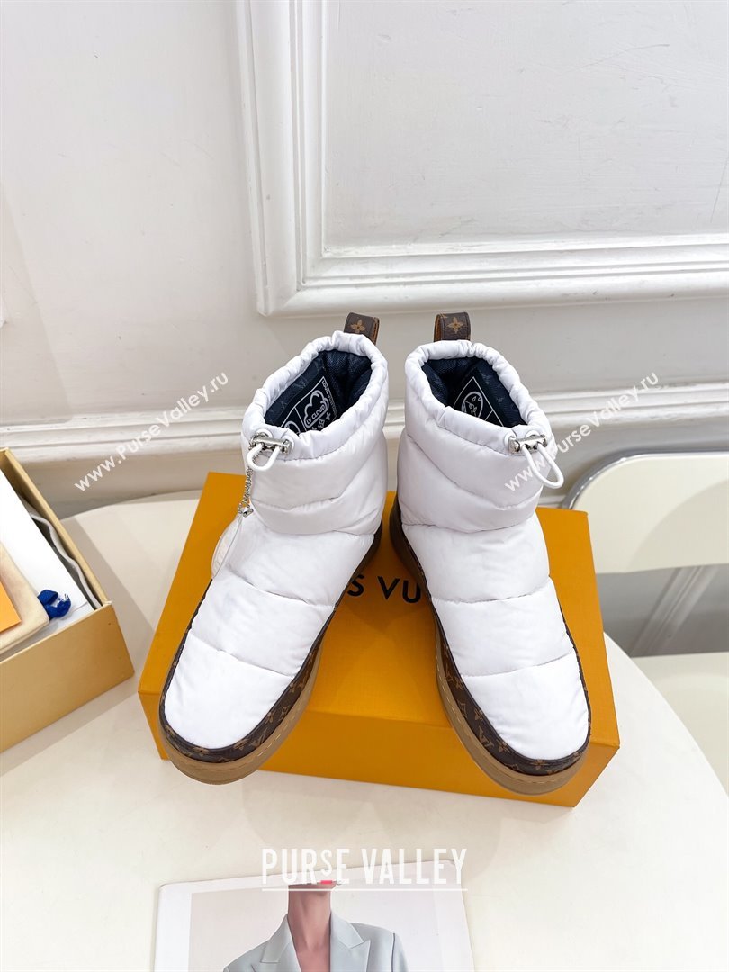 Louis Vuitton LV Cloud Ankle Boots in Nylon and Monogram canvas White 2024 1ADD4Q (MD-241122067)