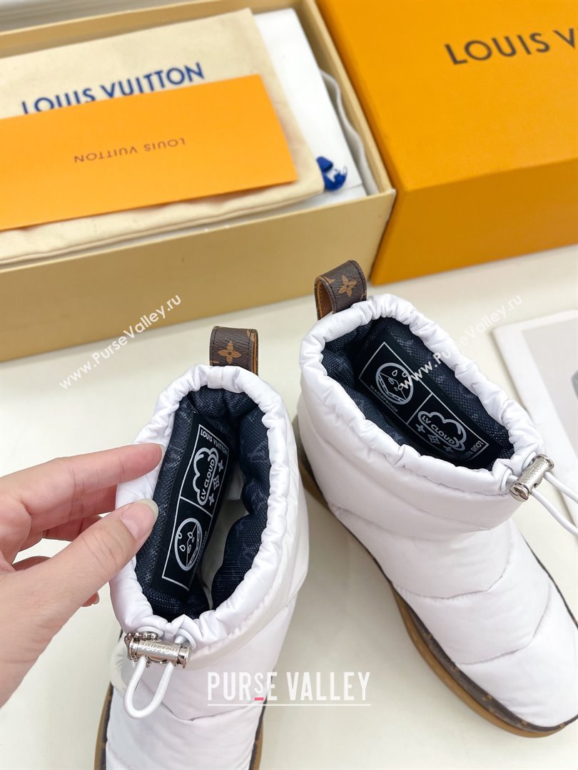 Louis Vuitton LV Cloud Ankle Boots in Nylon and Monogram canvas White 2024 1ADD4Q (MD-241122067)