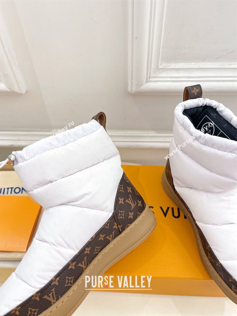 Louis Vuitton LV Cloud Ankle Boots in Nylon and Monogram canvas White 2024 1ADD4Q (MD-241122067)