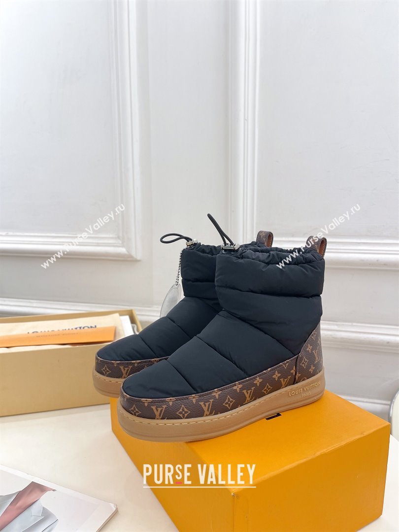 Louis Vuitton LV Cloud Ankle Boots in Nylon and Monogram canvas Black 2024 1ADD4Q (MD-241122068)