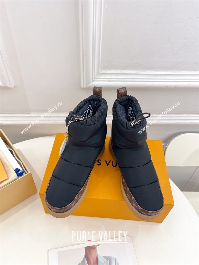 Louis Vuitton LV Cloud Ankle Boots in Nylon and Monogram canvas Black 2024 1ADD4Q (MD-241122068)