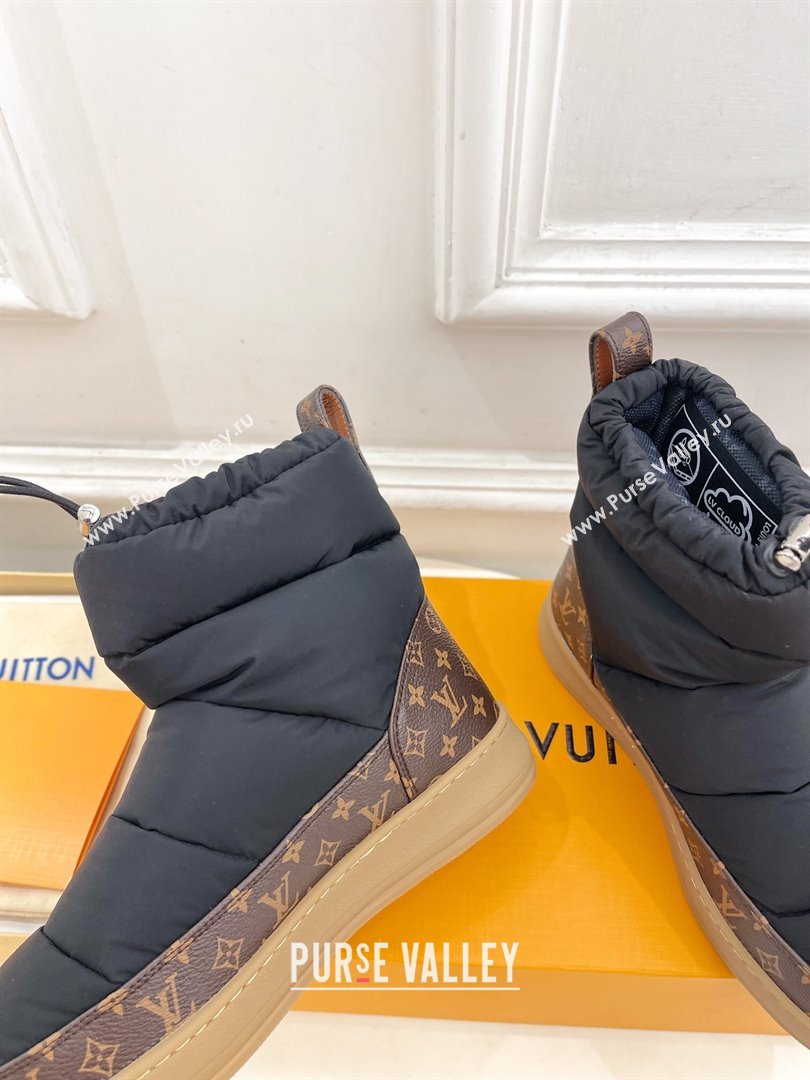 Louis Vuitton LV Cloud Ankle Boots in Nylon and Monogram canvas Black 2024 1ADD4Q (MD-241122068)