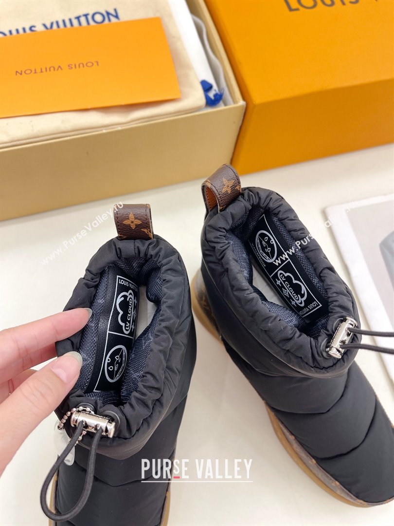 Louis Vuitton LV Cloud Ankle Boots in Nylon and Monogram canvas Black 2024 1ADD4Q (MD-241122068)