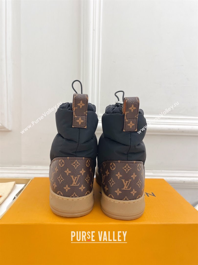 Louis Vuitton LV Cloud Ankle Boots in Nylon and Monogram canvas Black 2024 1ADD4Q (MD-241122068)