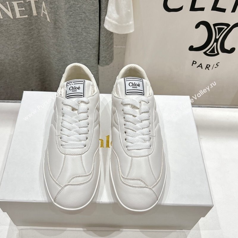 Chloe Kick Sneakers in Calfskin Leather White 2024 (MD-241122093)