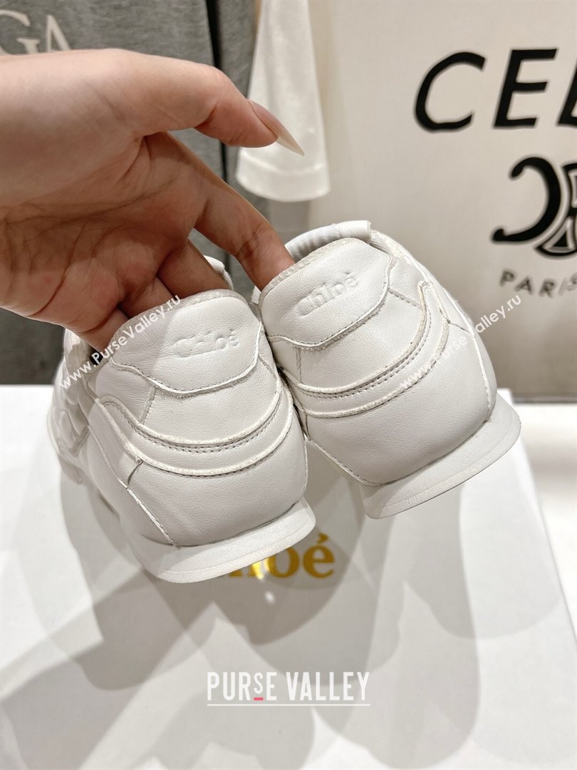 Chloe Kick Sneakers in Calfskin Leather White 2024 (MD-241122093)