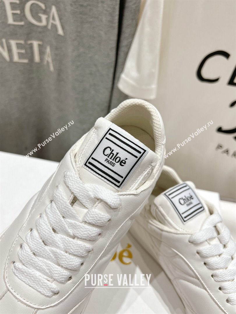 Chloe Kick Sneakers in Calfskin Leather White 2024 (MD-241122093)