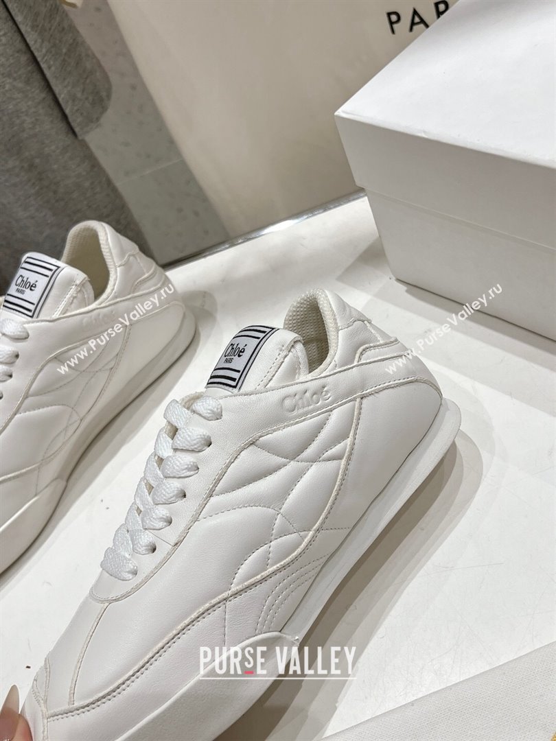 Chloe Kick Sneakers in Calfskin Leather White 2024 (MD-241122093)