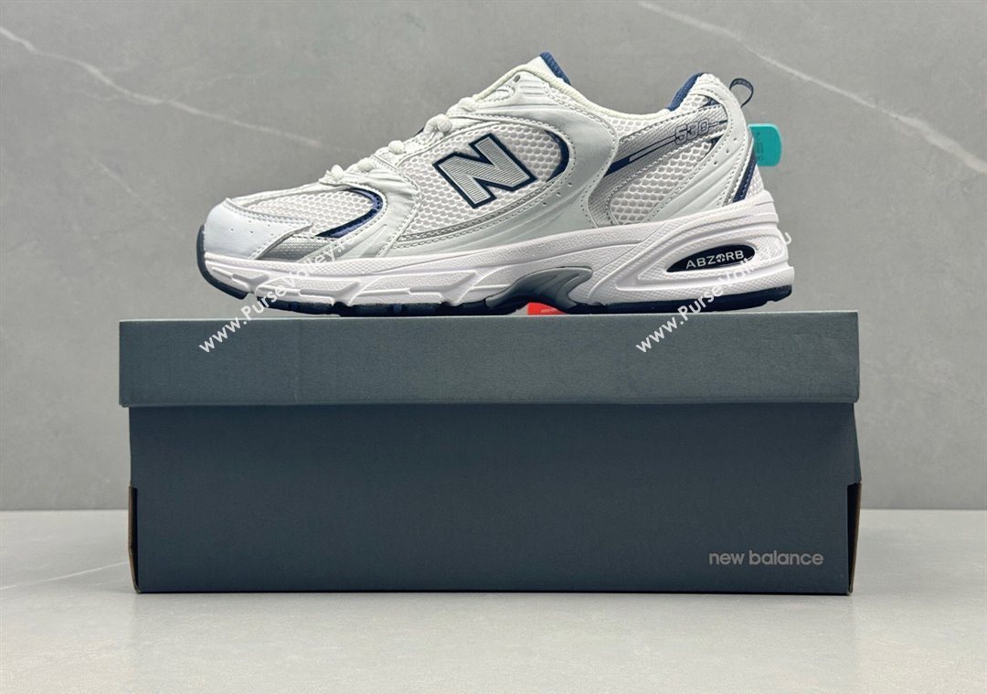 New Balance 530 Sneakers in Mesh and Leather White/Silver2 2025 0711 (13-250711019)
