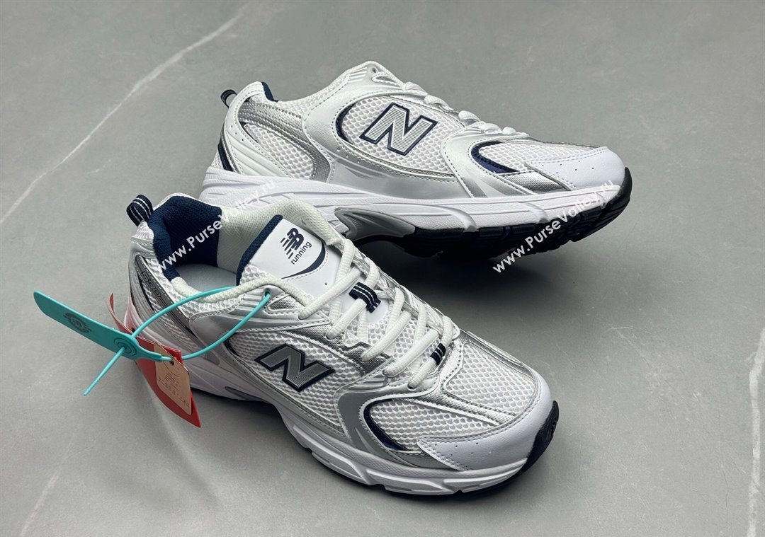 New Balance 530 Sneakers in Mesh and Leather White/Silver2 2025 0711 (13-250711019)