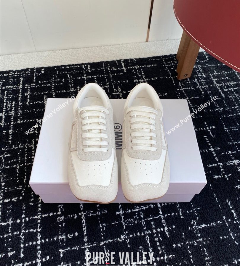Maison Margiela MM6 Sneakers in White Leather and Suede 2025 (syt-250711034)