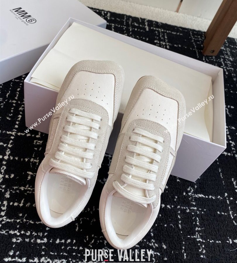 Maison Margiela MM6 Sneakers in White Leather and Suede 2025 (syt-250711034)