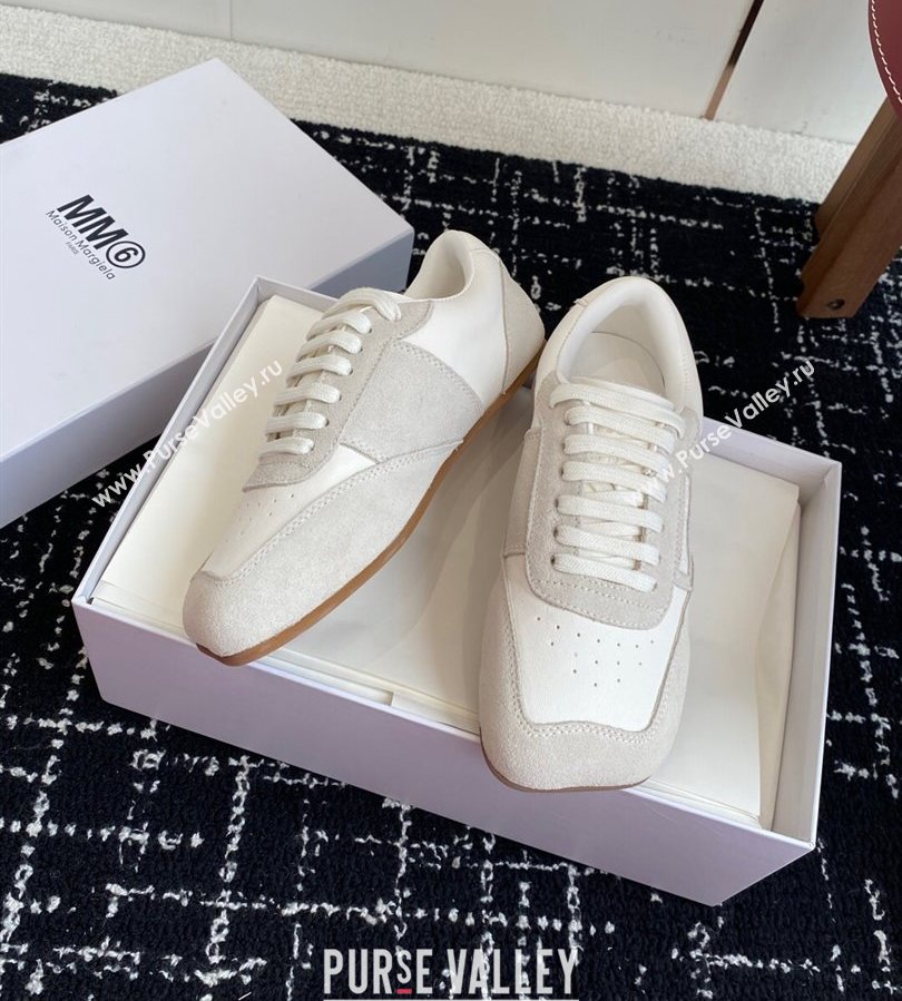 Maison Margiela MM6 Sneakers in White Leather and Suede 2025 (syt-250711034)