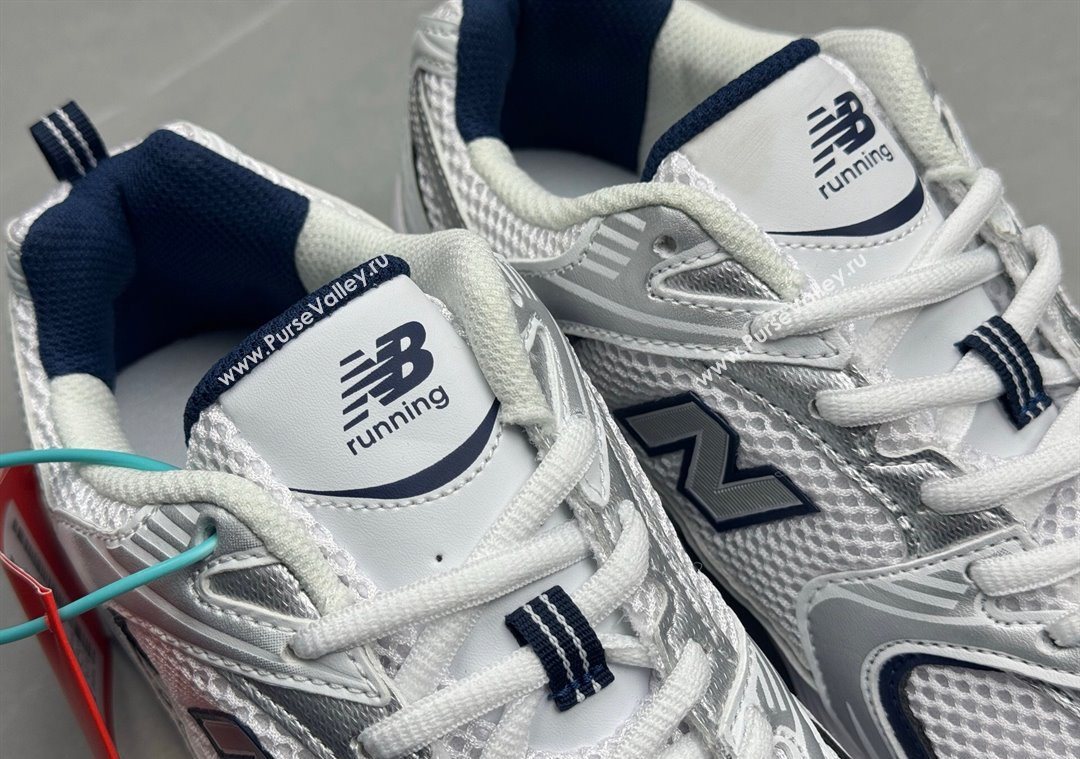 New Balance 530 Sneakers in Mesh and Leather White/Silver2 2025 0711 (13-250711019)