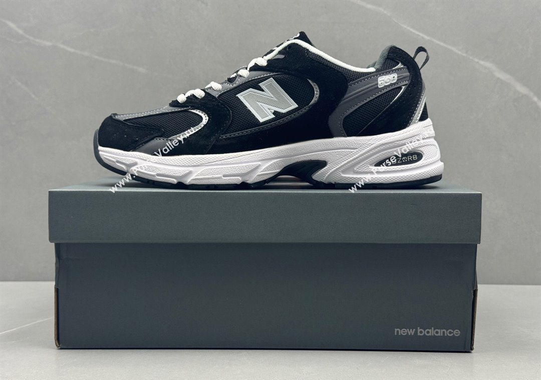 New Balance 530 Sneakers in Mesh and Leather Black/White 2025 0711 (13-250711021)