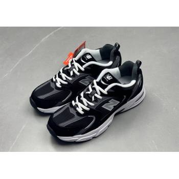 New Balance 530 Sneakers in Mesh and Leather Black/White 2025 0711 (13-250711021)