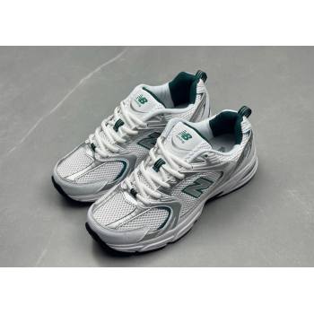 New Balance 530 Sneakers in Mesh and Leather White/Green 2025 0711 (13-250711022)
