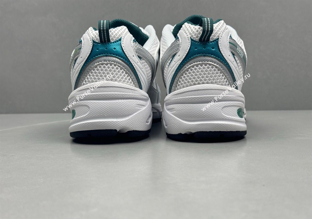 New Balance 530 Sneakers in Mesh and Leather White/Green 2025 0711 (13-250711022)