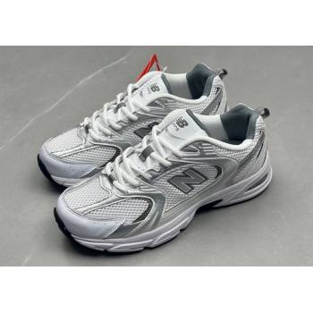 New Balance 530 Sneakers in Mesh and Leather Silver/White2 2025 0711 (13-250711024)