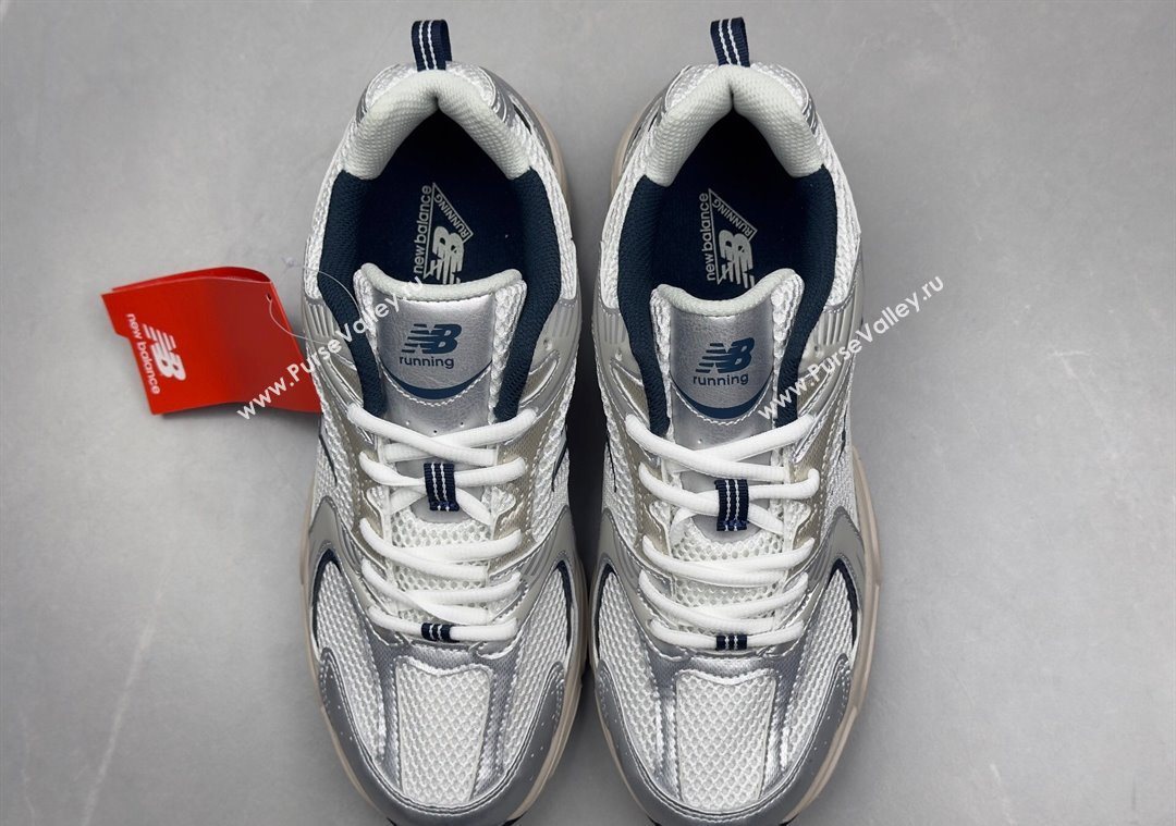 New Balance 530 Sneakers in Mesh and Leather Grey Silver 2025 0711 (13-250711018)