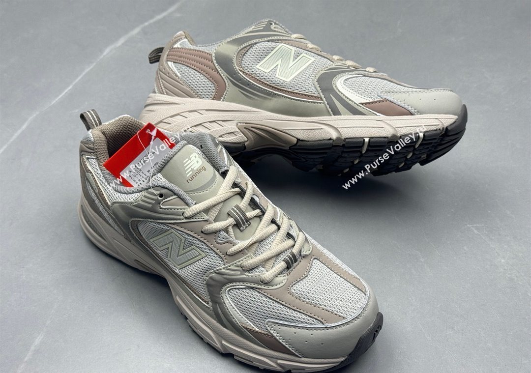 New Balance 530 Sneakers in Mesh and Leather Light Elephant 2025 0711 (13-250711025)