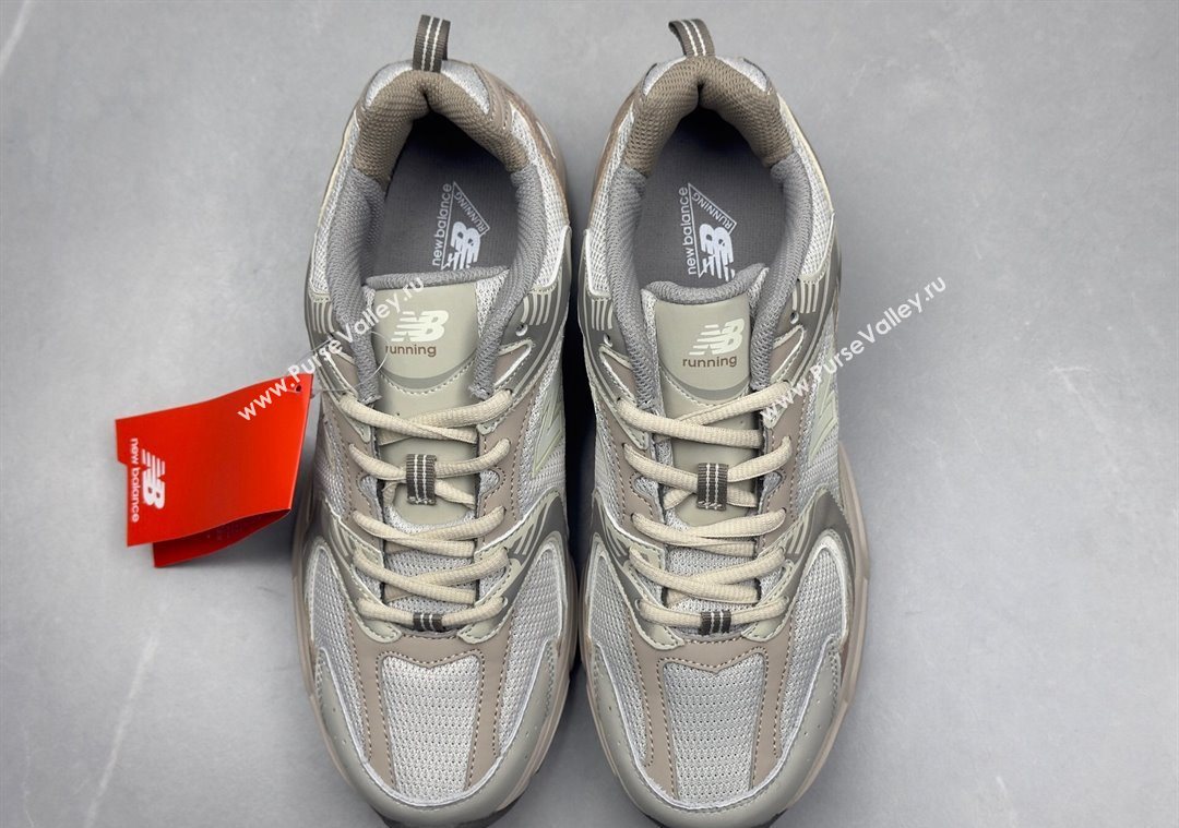 New Balance 530 Sneakers in Mesh and Leather Light Elephant 2025 0711 (13-250711025)