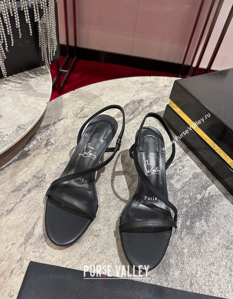 Christian Louboutin Rosalie Heel Sandals 6.5cm in Calf Leather Black 2025 (MD-250827060)