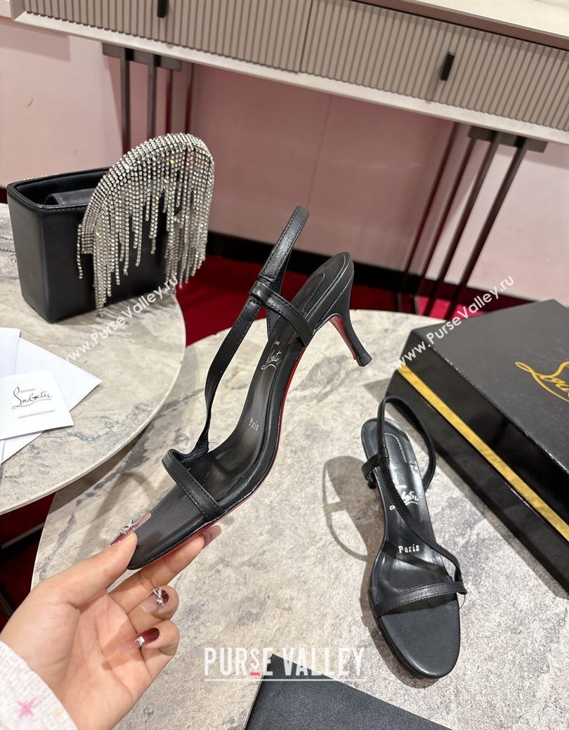 Christian Louboutin Rosalie Heel Sandals 6.5cm in Calf Leather Black 2025 (MD-250827060)