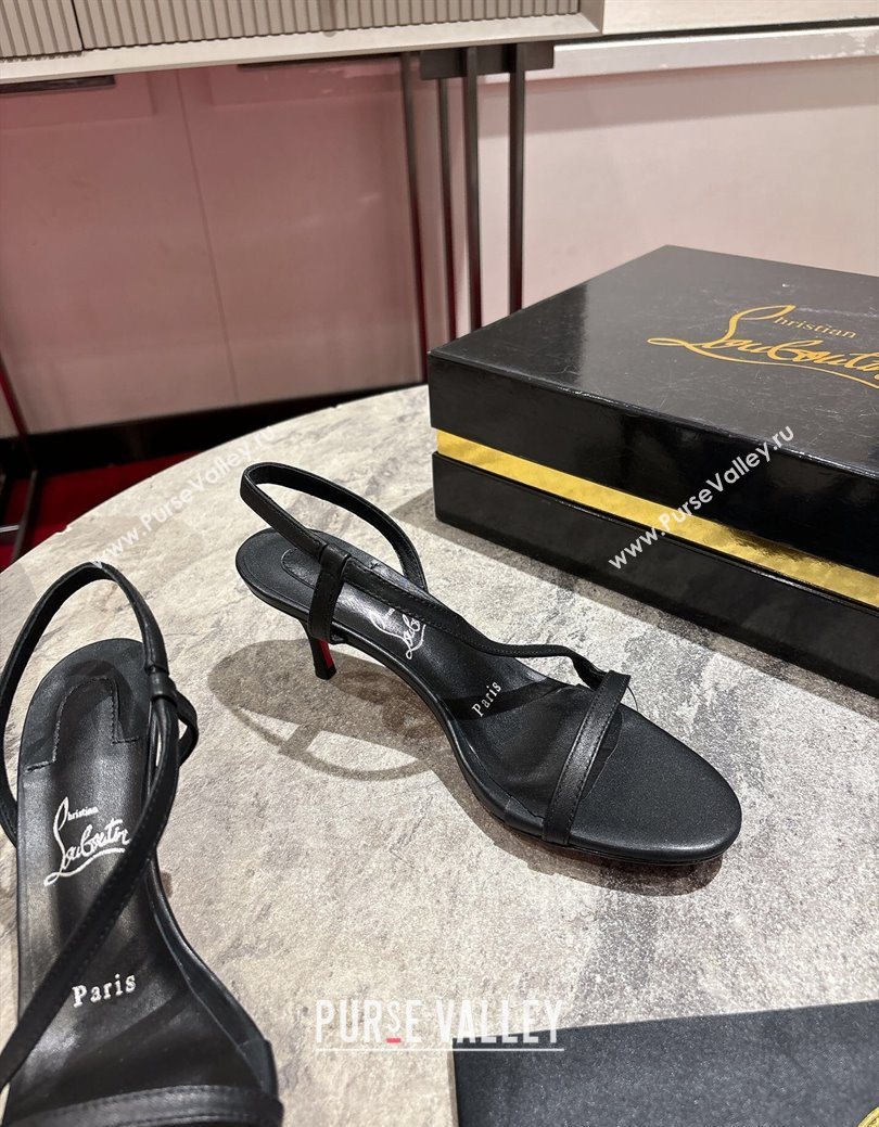 Christian Louboutin Rosalie Heel Sandals 6.5cm in Calf Leather Black 2025 (MD-250827060)