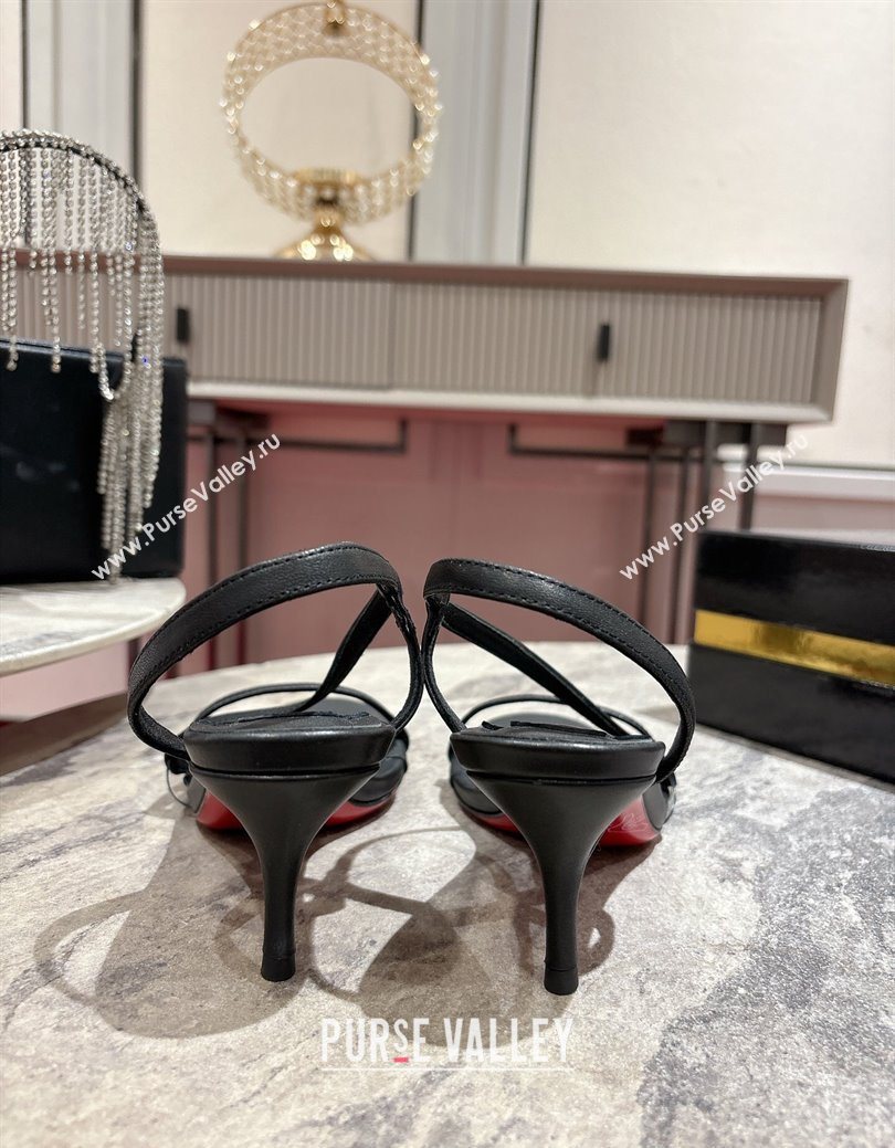Christian Louboutin Rosalie Heel Sandals 6.5cm in Calf Leather Black 2025 (MD-250827060)