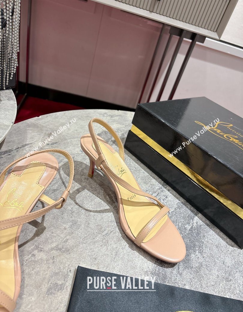 Christian Louboutin Rosalie Heel Sandals 6.5cm in Calf Leather Nude 2025 (MD-250827061)