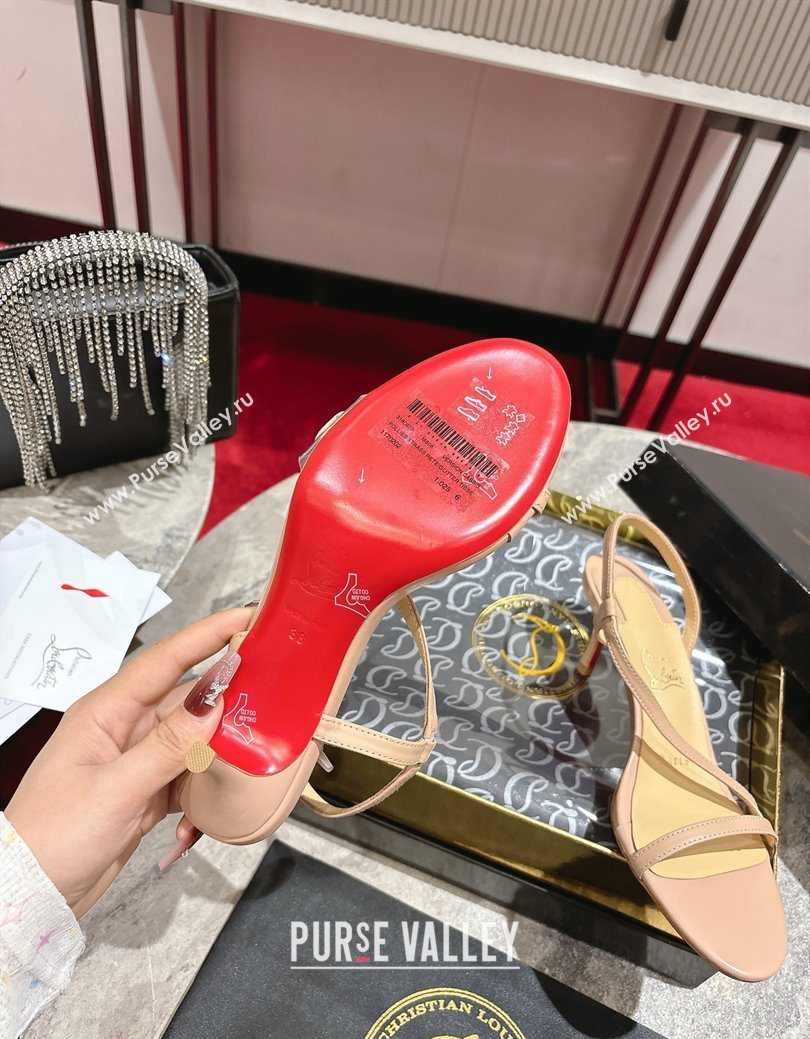 Christian Louboutin Rosalie Heel Sandals 6.5cm in Calf Leather Nude 2025 (MD-250827061)