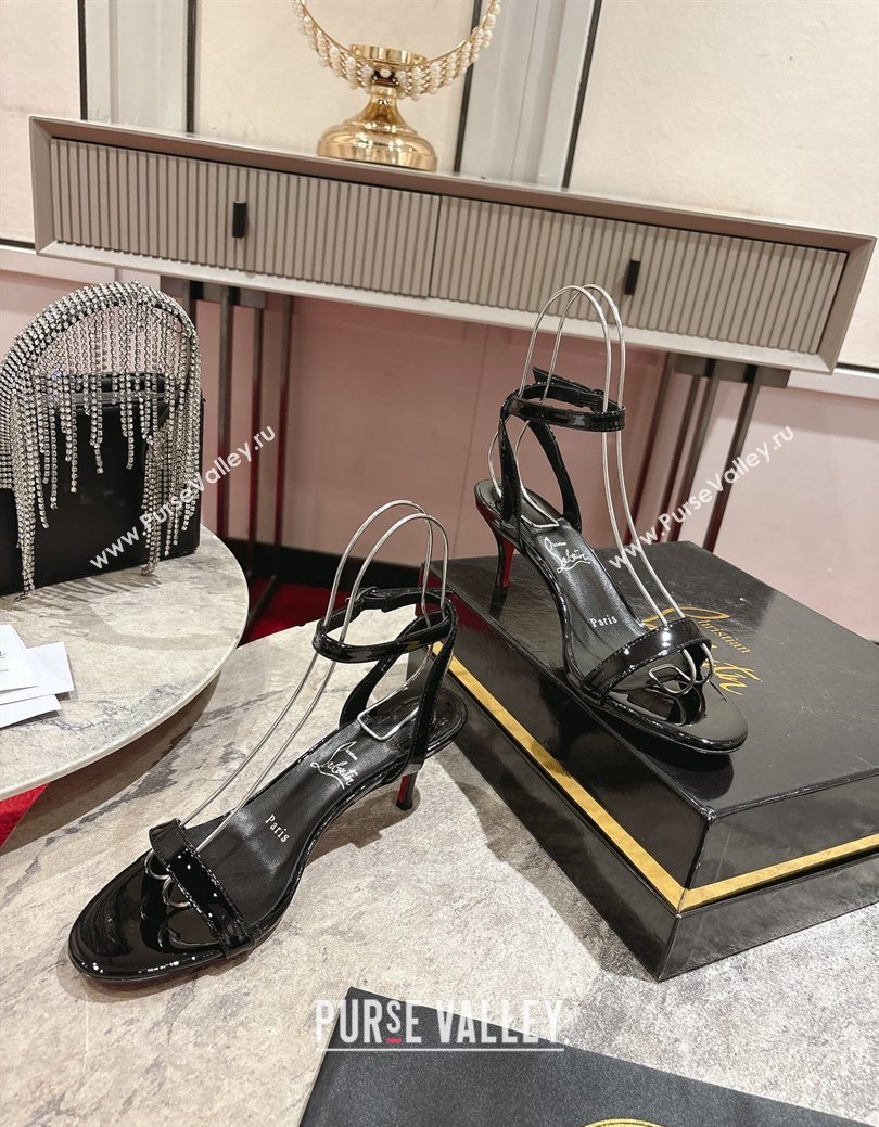 Christian Louboutin Loubigirl Heel Sandals 6.5cm in Patent Leather Black 2025 (MD-250827064)