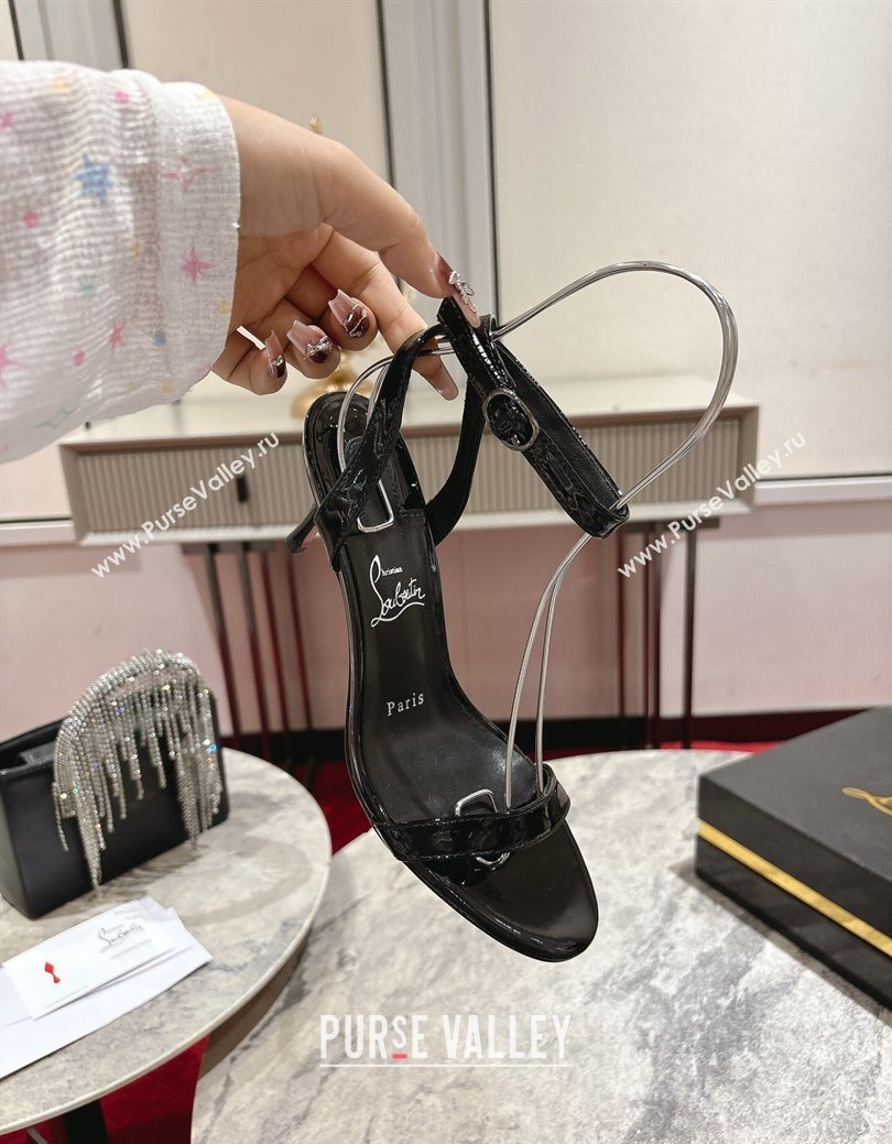 Christian Louboutin Loubigirl Heel Sandals 6.5cm in Patent Leather Black 2025 (MD-250827064)