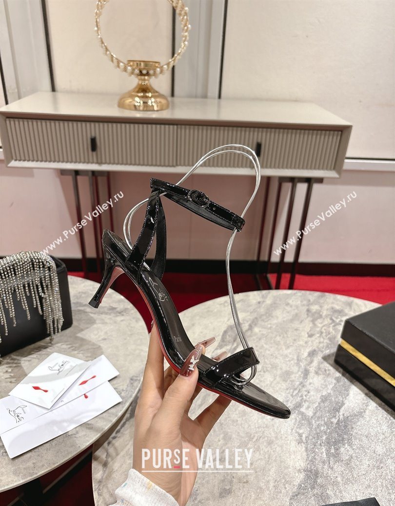 Christian Louboutin Loubigirl Heel Sandals 6.5cm in Patent Leather Black 2025 (MD-250827064)