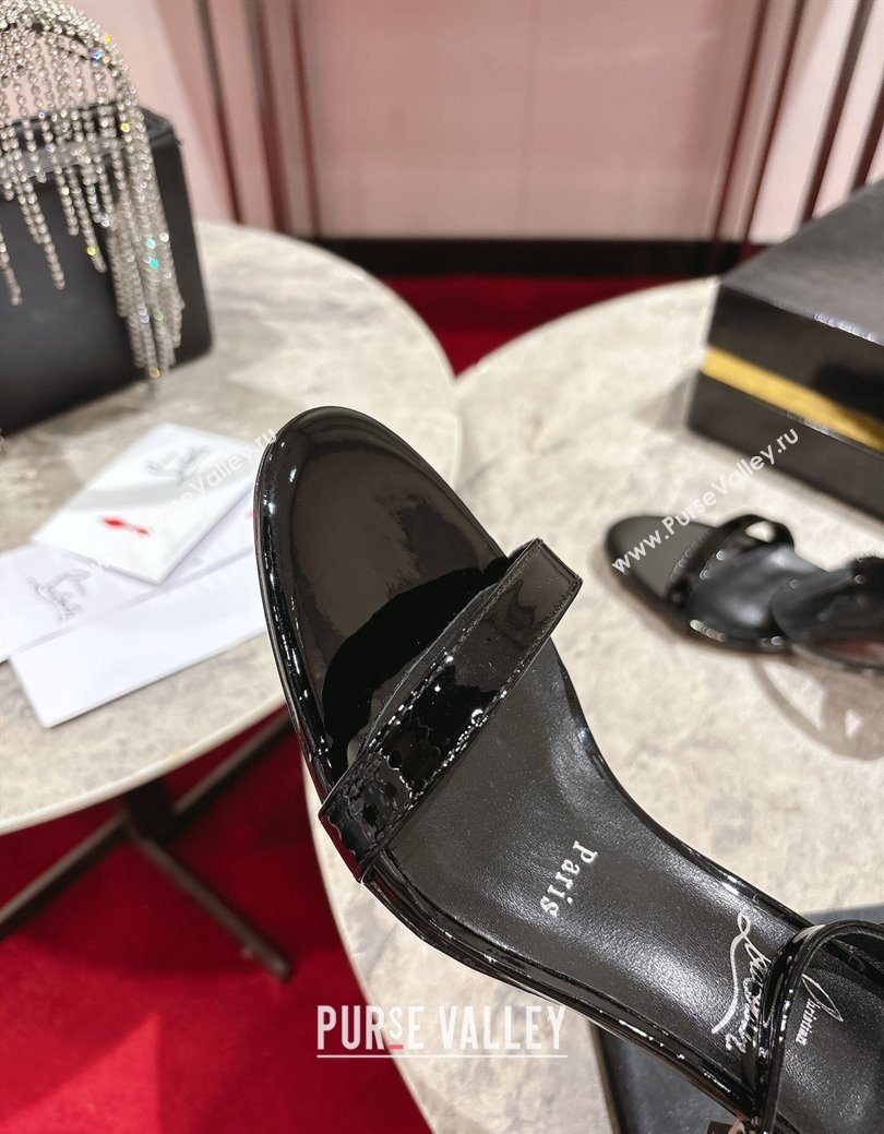 Christian Louboutin Loubigirl Heel Sandals 6.5cm in Patent Leather Black 2025 (MD-250827064)