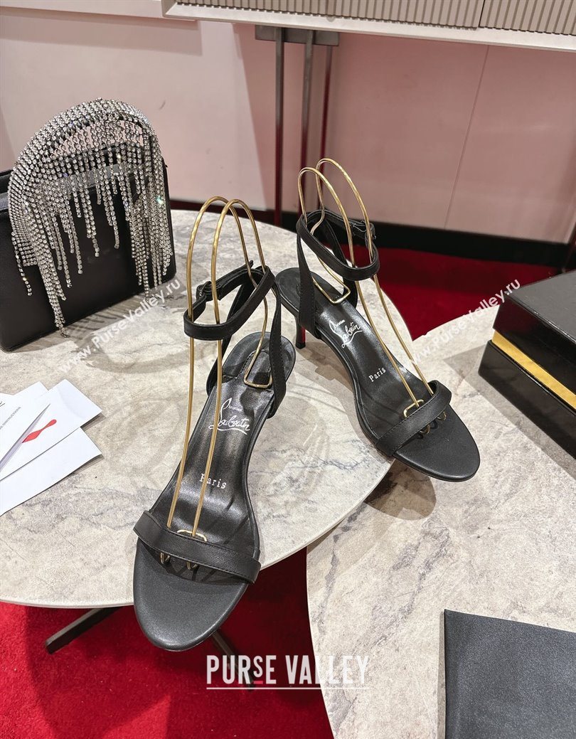 Christian Louboutin Loubigirl Heel Sandals 6.5cm in Calf Leather Black 2025 (MD-250827062)