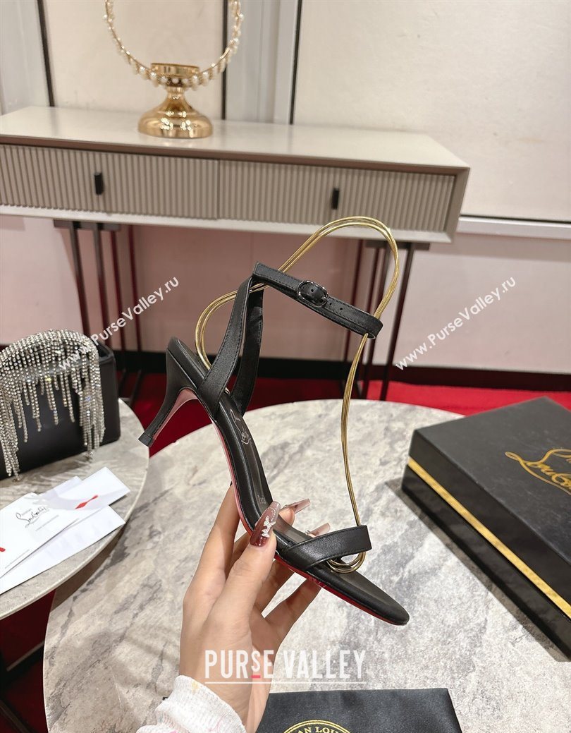 Christian Louboutin Loubigirl Heel Sandals 6.5cm in Calf Leather Black 2025 (MD-250827062)