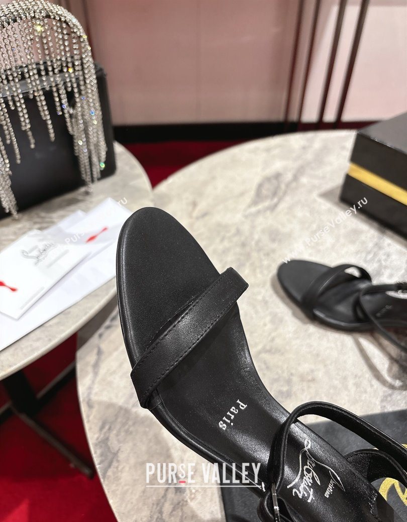Christian Louboutin Loubigirl Heel Sandals 6.5cm in Calf Leather Black 2025 (MD-250827062)