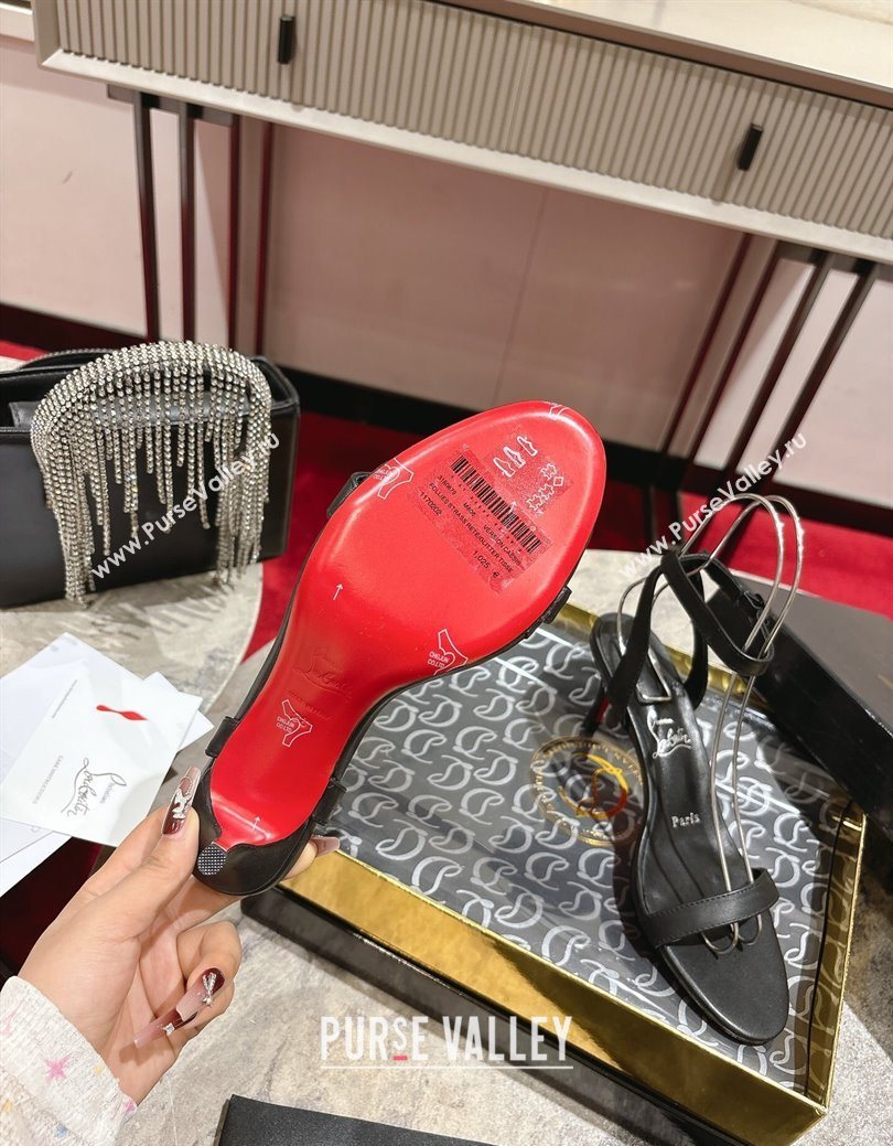 Christian Louboutin Loubigirl Heel Sandals 6.5cm in Calf Leather Black 2025 (MD-250827062)