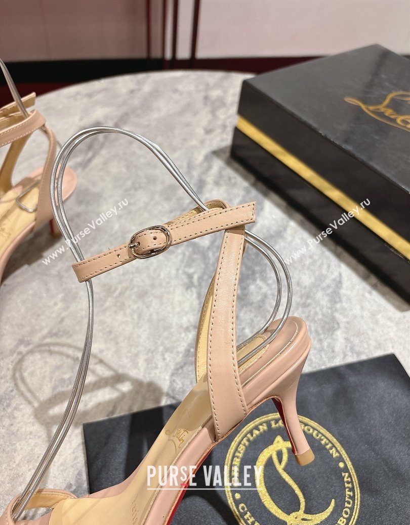 Christian Louboutin Loubigirl Heel Sandals 6.5cm in Calf Leather Nude 2025 (MD-250827063)
