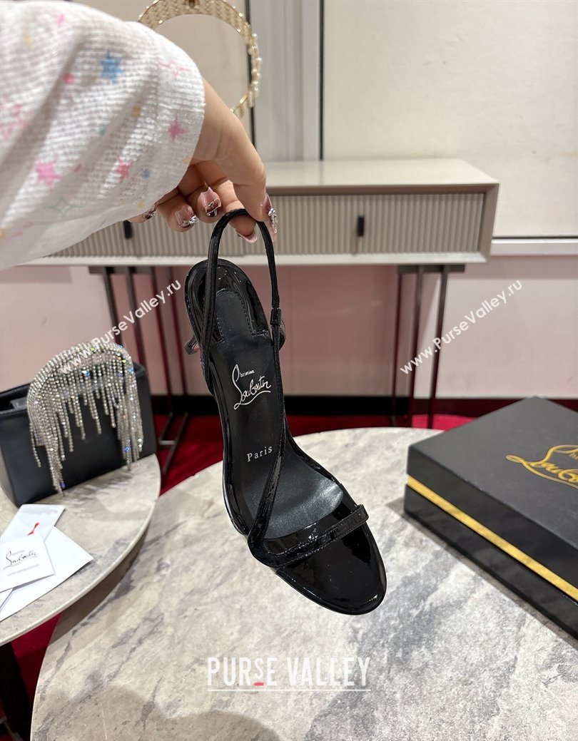 Christian Louboutin Rosalie Heel Sandals 6.5cm in Patent Leather Black 2025 (MD-250827058)