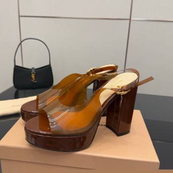 Gianvito Rossi PVC Platform Sandals 11.5cm Brown 2025 0827 (SYT-250827044)