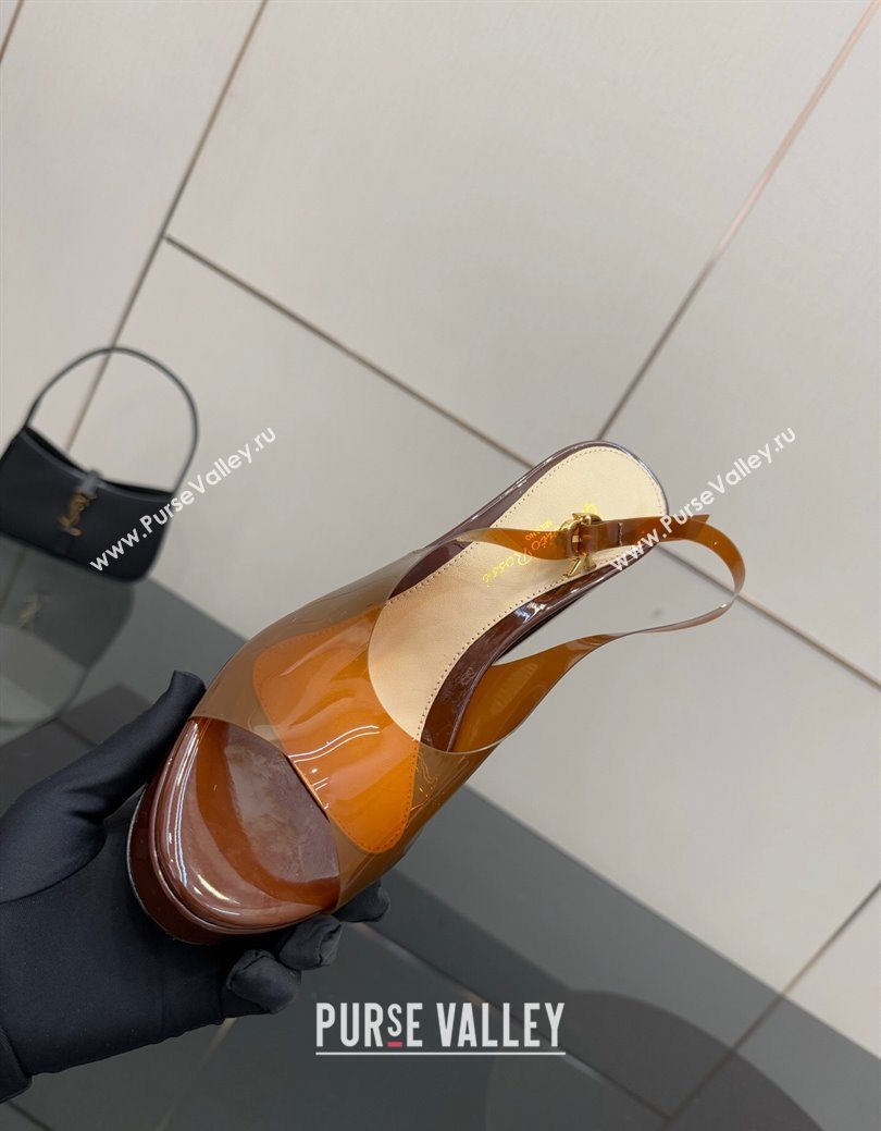 Gianvito Rossi PVC Platform Sandals 11.5cm Brown 2025 0827 (SYT-250827044)