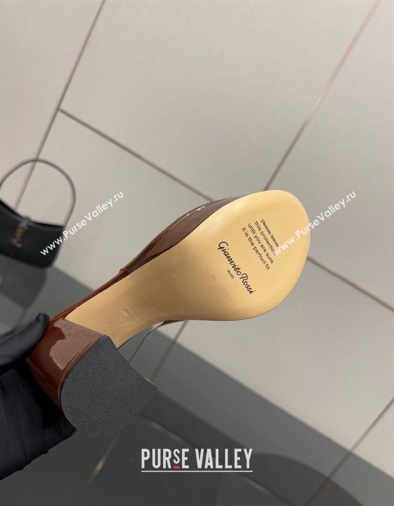 Gianvito Rossi PVC Platform Sandals 11.5cm Brown 2025 0827 (SYT-250827044)