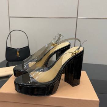 Gianvito Rossi PVC Platform Sandals 11.5cm Black 2025 0827 (SYT-250827045)