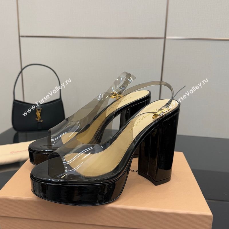 Gianvito Rossi PVC Platform Sandals 11.5cm Black 2025 0827 (SYT-250827045)