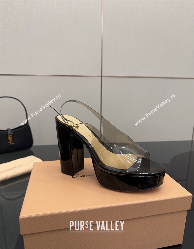 Gianvito Rossi PVC Platform Sandals 11.5cm Black 2025 0827 (SYT-250827045)
